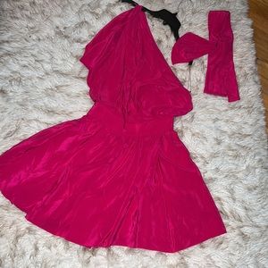 Saint Laurent fuchsia mini dress